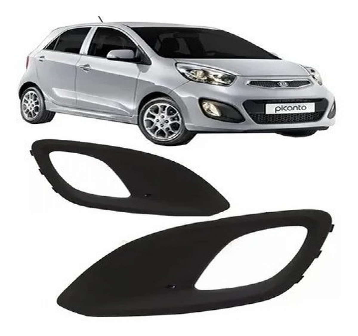Par Moldura Farol De Milha Picanto 2012 2013 2014 2015