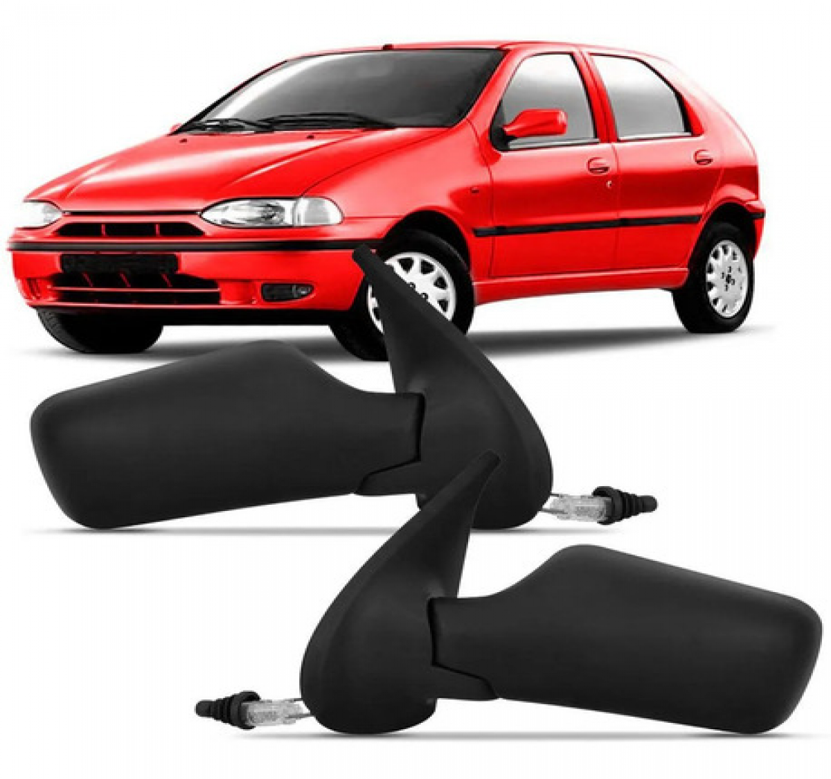 Retrovisor Palio 1996 97 98 99 00 Com Comando Lado Direito