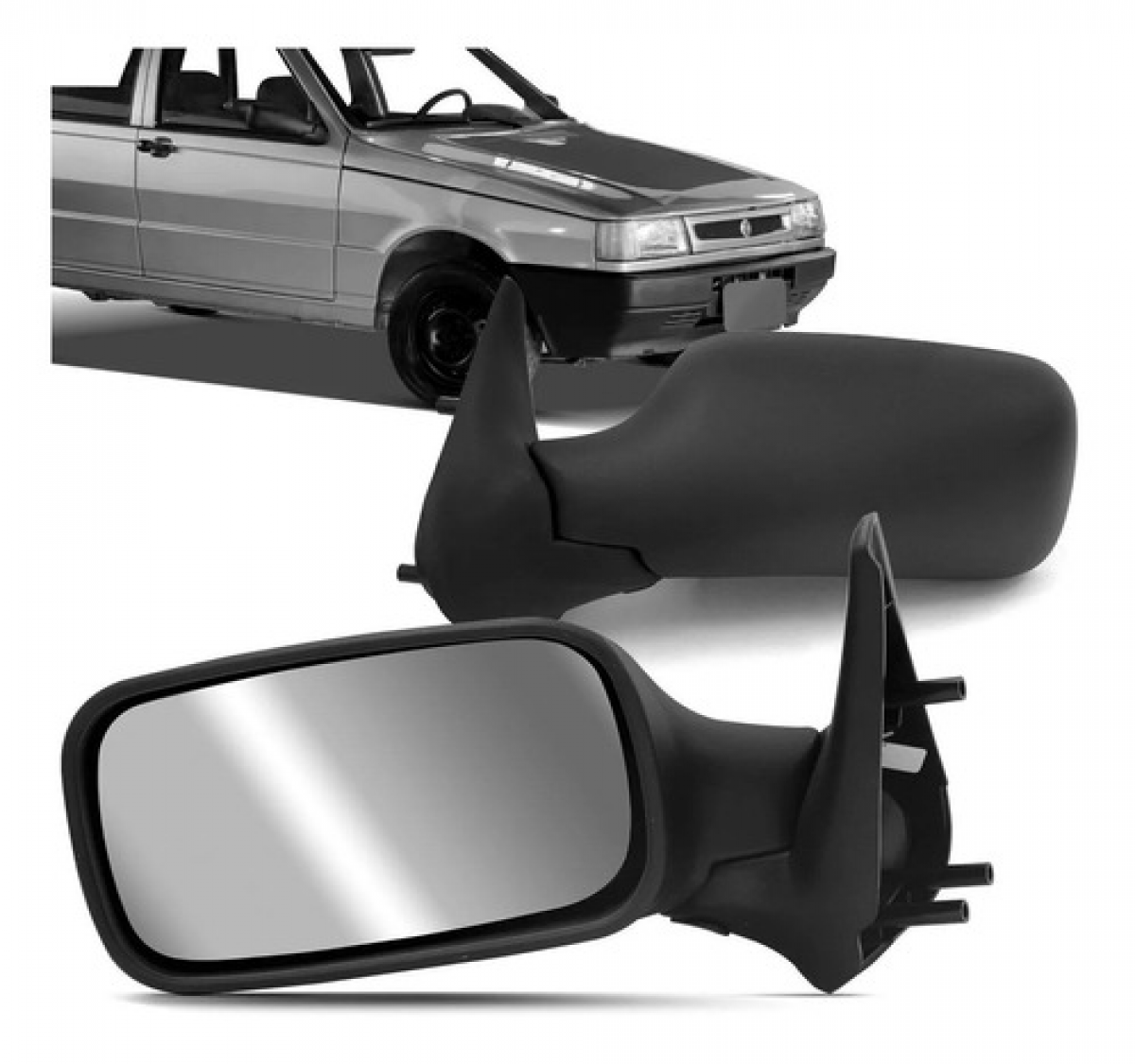 Retrovisor Uno 2001 2002 03 04 4 Portas Manual Lado Esquerdo