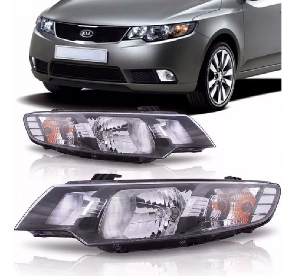 Farol Dianteiro Cerato Com Mascara Negra 2009 2010 2012 