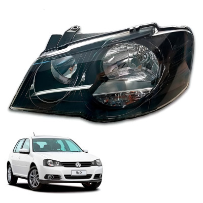 Farol Principal Golf 08/... Negro Le Esquerdo/motorista