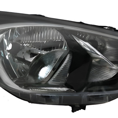 Farol Principal Ka 19 20 21 Ld Titanium Preto Com Aro Cromad Direito/passageiro