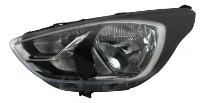 Farol Principal Ka 19 20 21 Le Titanium Preto Com Aro Cromad Esquerdo/motorista