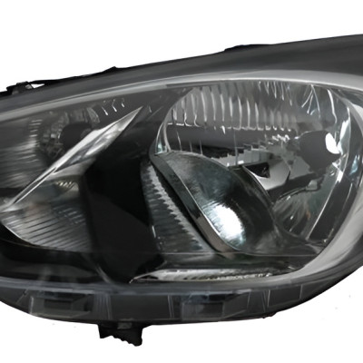 Farol Principal Ka 19 20 21 Le Titanium Preto Com Aro Cromad Esquerdo/motorista