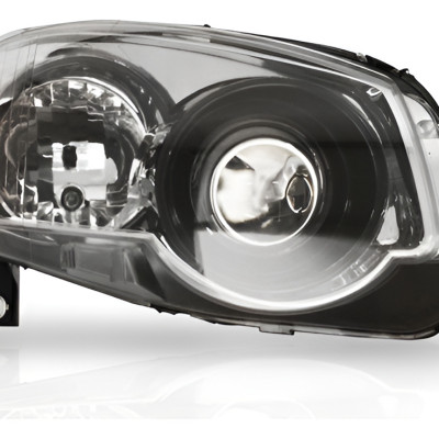 Farol Principal Palio Siena 08/ Strada Ld Cromado C/ Negro Direito/passageiro