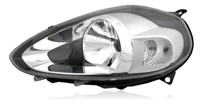 Farol Principal Punto 12 13 14 15 16 Le Cromo Negro Esquerdo/motorista