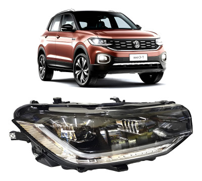 Farol T-cross Full Led 2018 19 20 21 22 23 24 Lado Direito Direito/passageiro