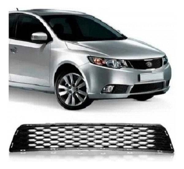 Grade Central Inferior Parachoque Cerato 2008 2009 2011 2012 Preto Esquerdo