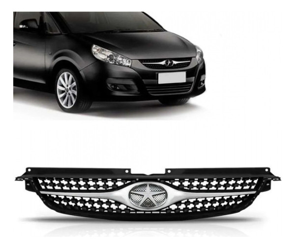 Grade Parachoque  Dianteiro Com Cromado E Simbolo J6