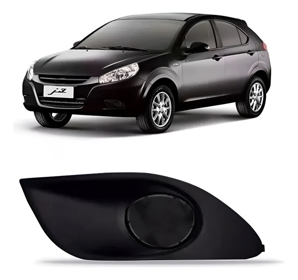 Moldura Grade Farol Milha J3 Lado Direito Preto Direito