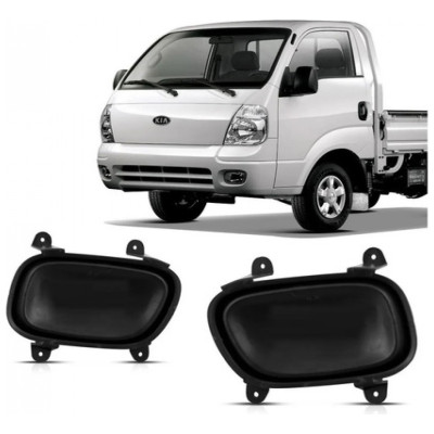 Par Moldura Farol Milha Bongo K2500 2005 2006 2007 2008 2009 Preto Direito