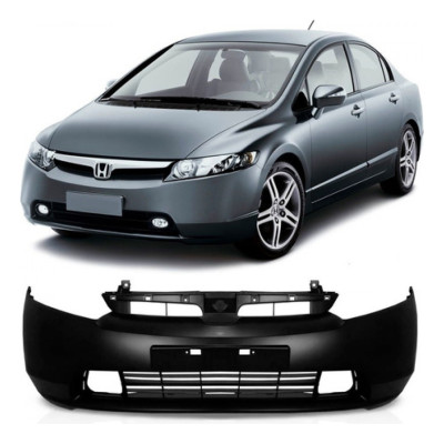 Parachoque  Civic 2006  2007 2008 Com Ressalto Da Placa Preto