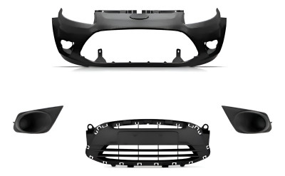 Parachoque Completo Com Grade Ka 2014 2015 2016 Preto
