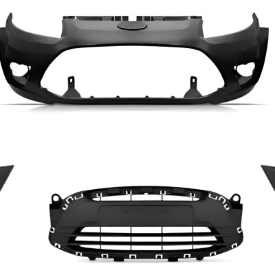 Parachoque Completo Com Grade Ka 2014 2015 2016 Preto