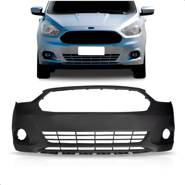 Parachoque Dianteiro Ka 2015 2016 2017  Liso Para Pintura Preto