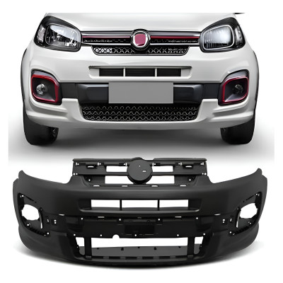 Parachoque Uno Vivace Sporting 2017 2018 2019 2020 Com Furo - Preto