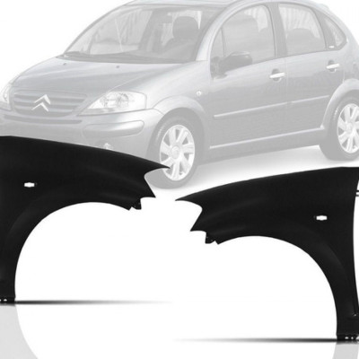 Paralama C3 2003 Ao 2012 Com Furo  Lado Esquerdo