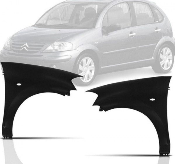 Paralama C3 2003 Ao 2012 Com Furo  Lado Esquerdo