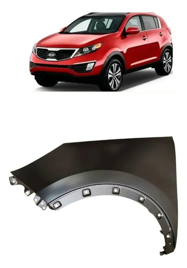 Paralama Sportage 2010 / 2015 Sem Furo Seta Lado Esquerdo