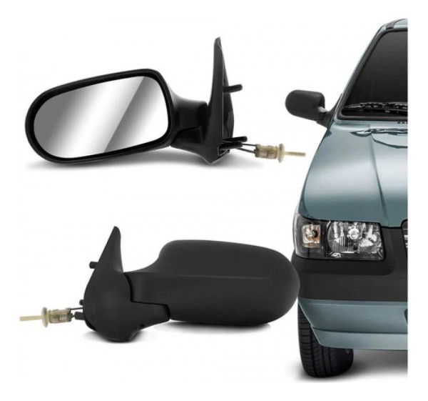 Retrovisor Uno 2005 06 07 2010 4 Portas Cabo Lado Direito