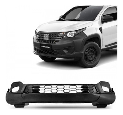 Spoiler Saia Grade Parachoque Dianteiro Strada 2020 21 22 23 Preto