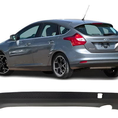 Spoiler Saia Parachoque Traseiro Focus Hatch 2014 2015 Preto